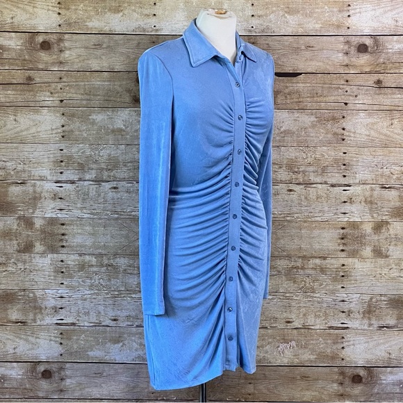Cotton On Large Womens Slinky Dress Light Blue - Picture 2 of 9